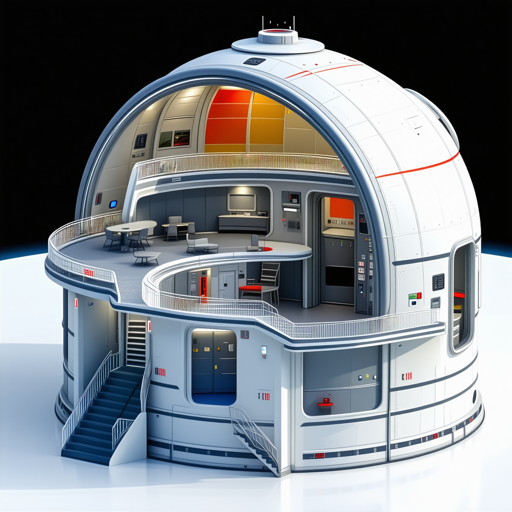 computer-generated (CGI) drawing large, white