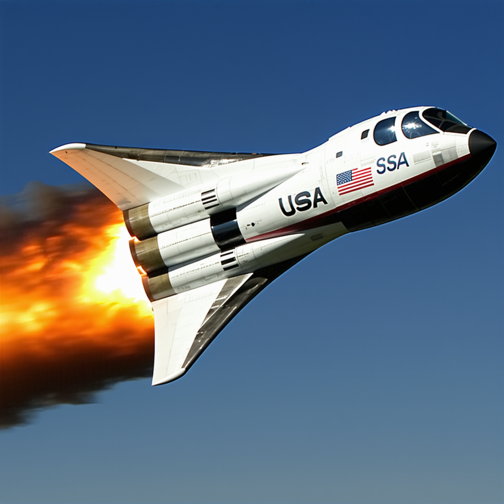 A White And Black Jet Is Flying Through The Sky, Leaving A Trail Of Smoke Behind It
