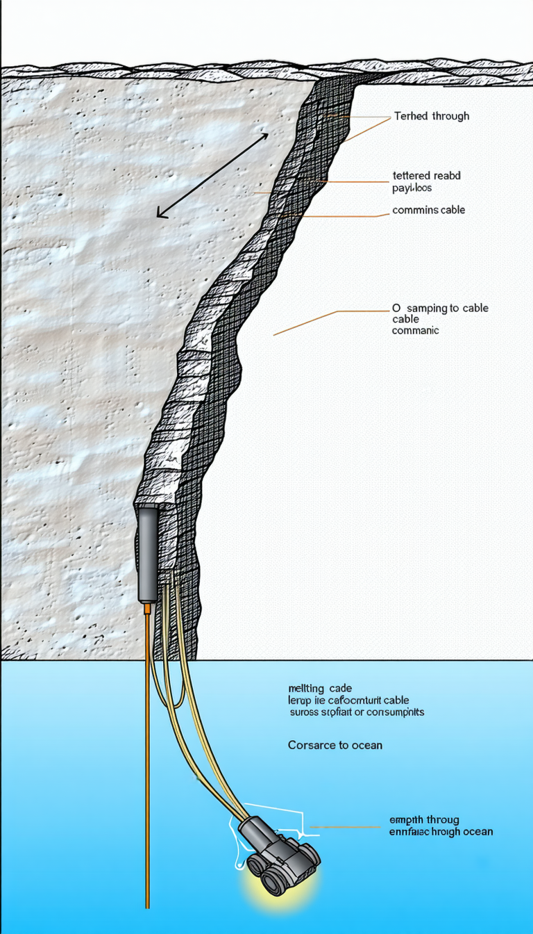 A Close-up Of A Cable Running Through A Rocky Area