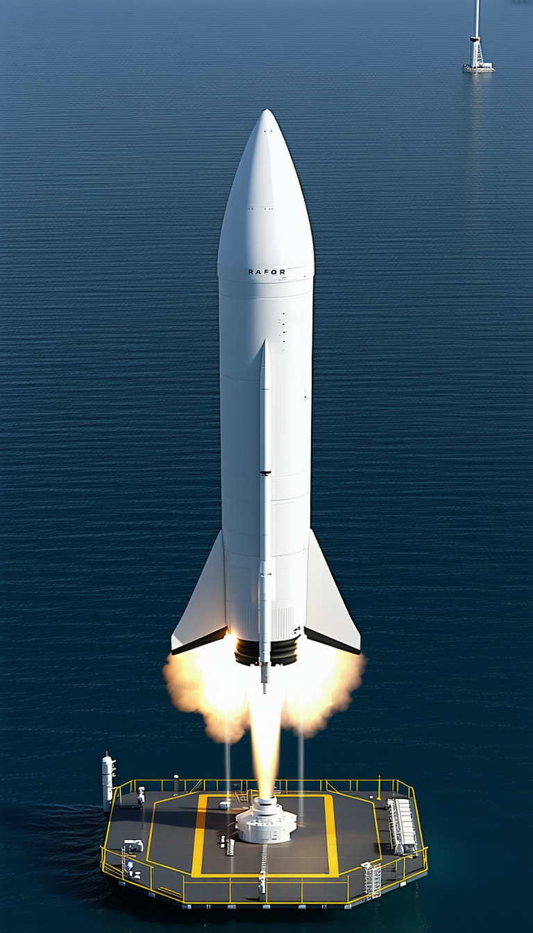 A Rocket Ship Flying Through The Sky, With A Trail Of Smoke Behind It