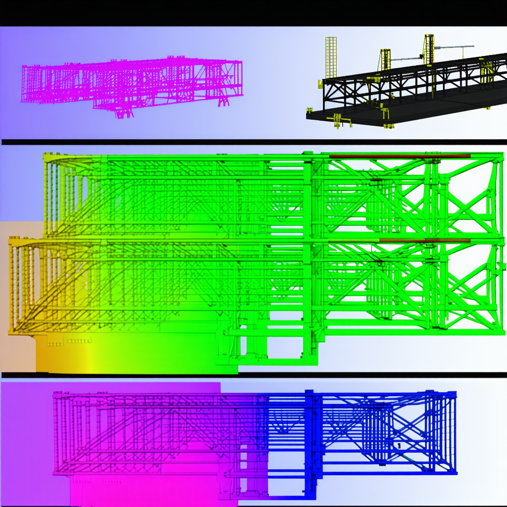 The Image Is A Collage Of Three Different Colored Images Of A Building