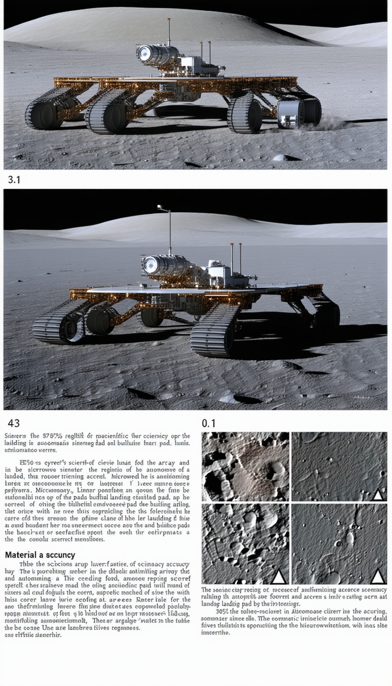 The Image Is A Series Of Three Pictures, Each Showing A Different Perspective Of A Rover On The Moon