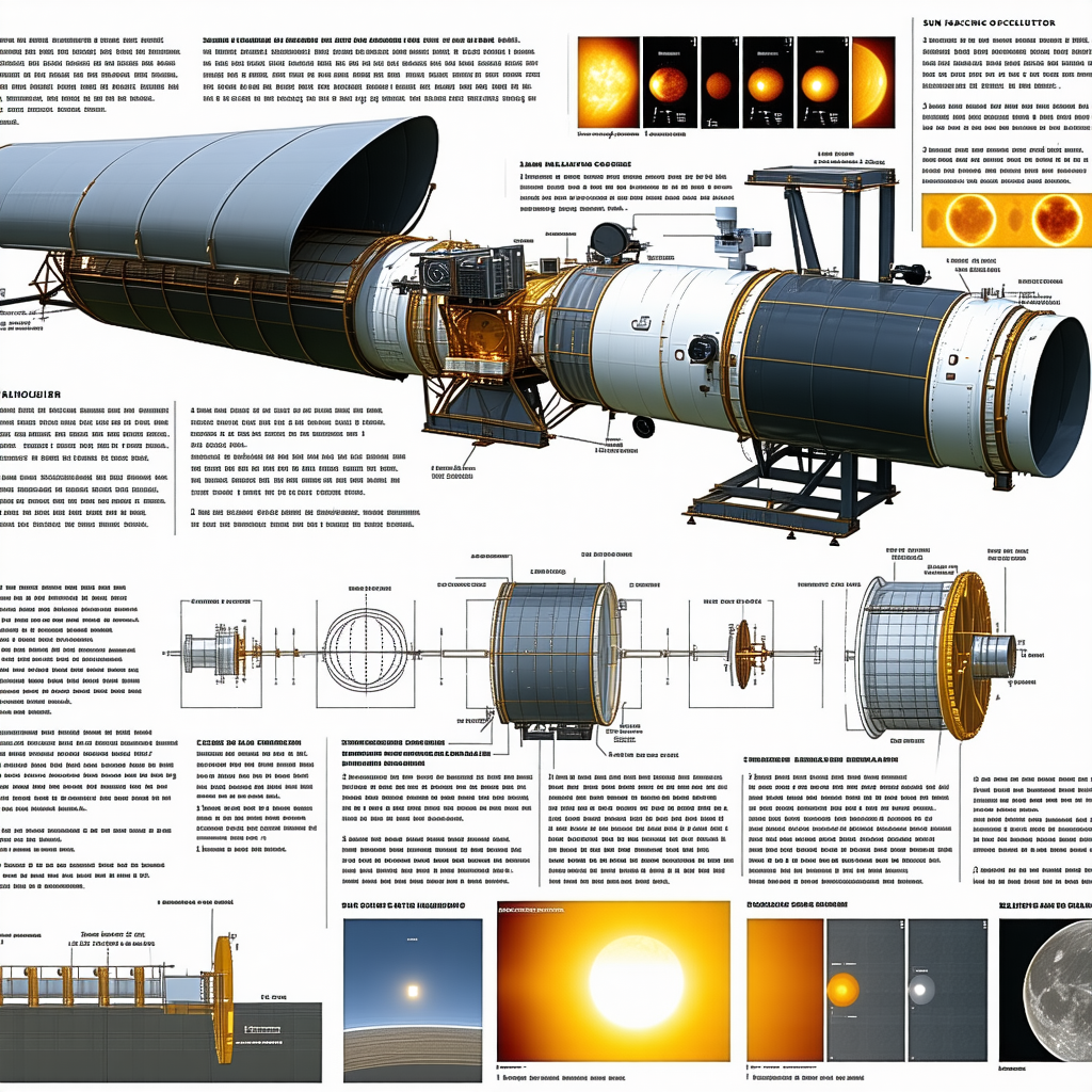 A Large Poster Is Displayed, Showcasing A Spacecraft With A Large Tube On The Side