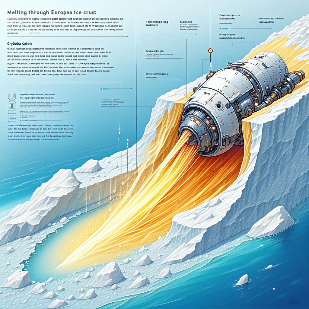 A Large Iceberg Is Shown In A Blue And White Illustration