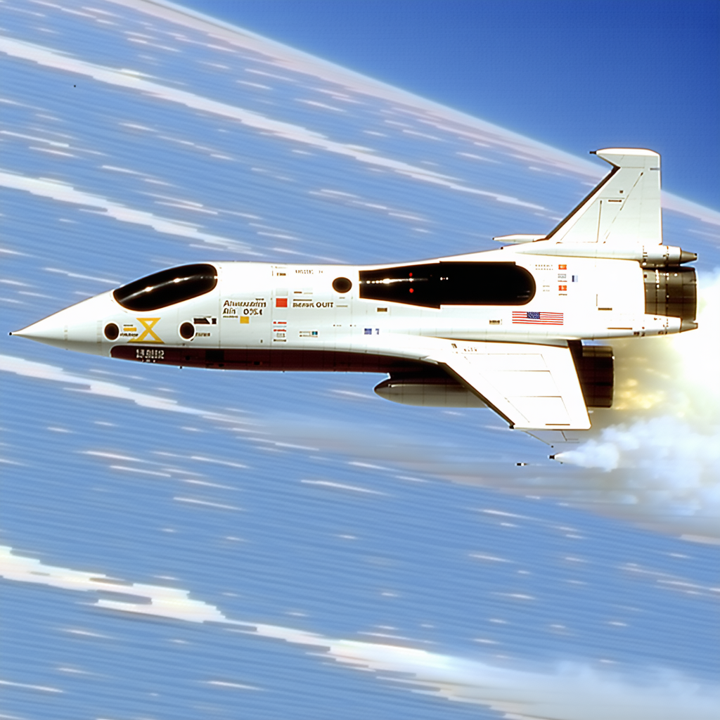 A White Jet Is Flying Through The Sky, Leaving A Trail Of Smoke Behind It