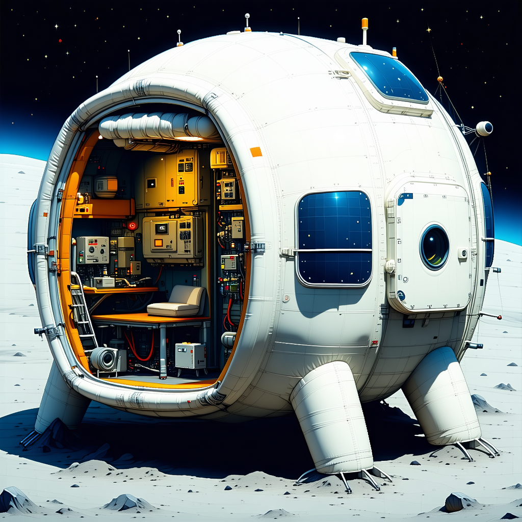 image, there large white spacecraft