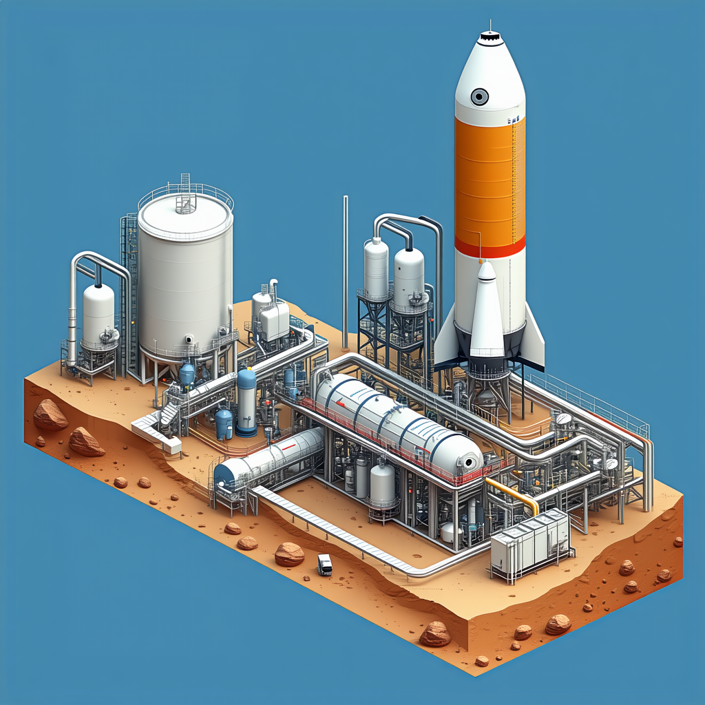 The Image Is A 3d Illustration Of A Rocket Launch Facility