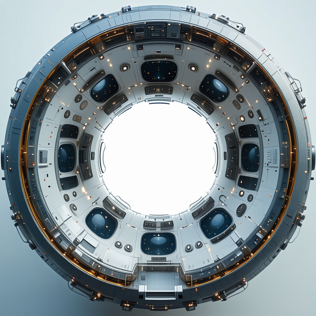 A Large, Round, White Structure With A Hole In The Center