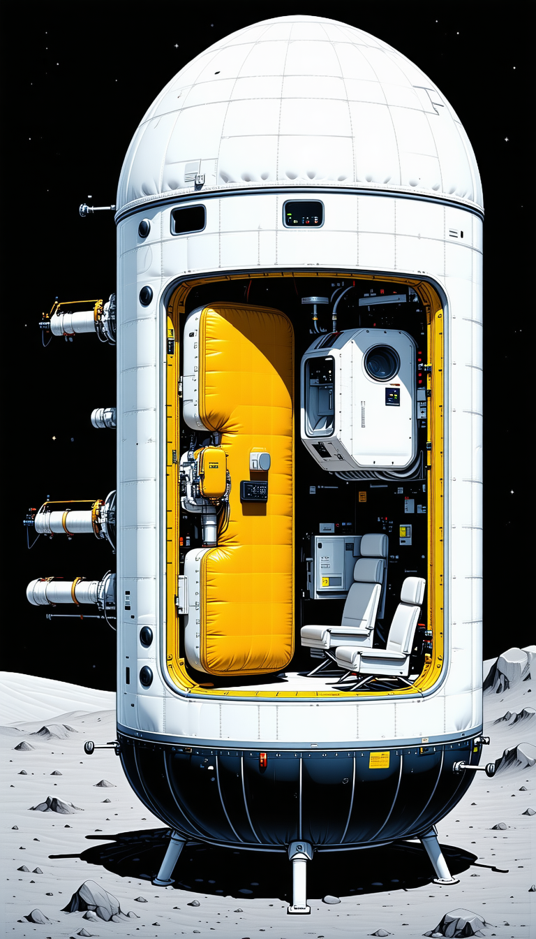 futuristic drawing space station
