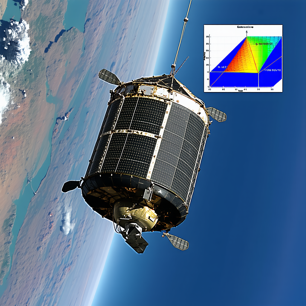 A Spacecraft, Possibly A Satellite, Flying High In The Sky