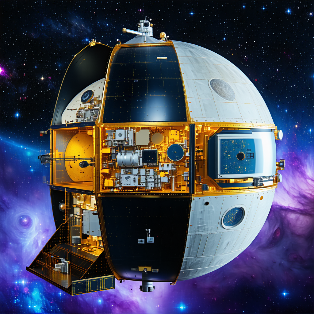 A Large, Round Spacecraft With A Dome-shaped Structure