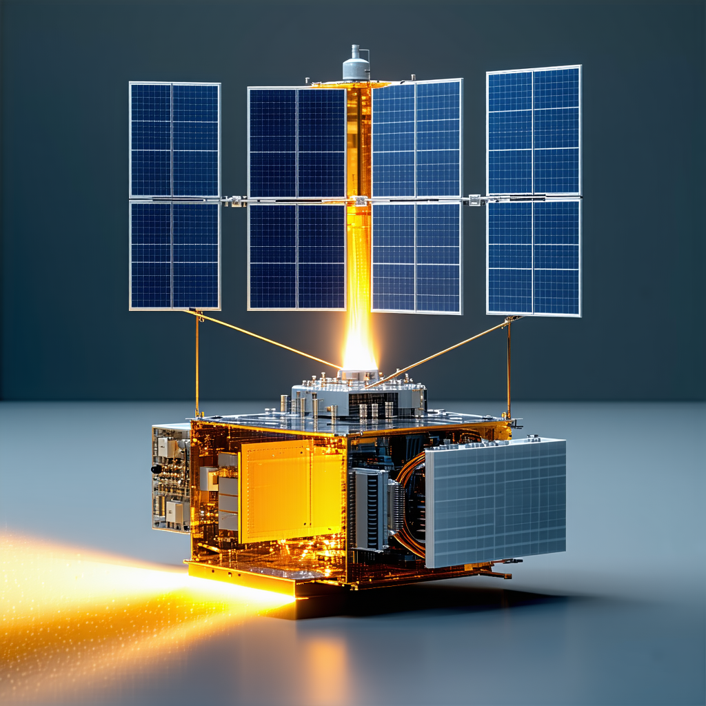 A Large, Futuristic Spacecraft With A Solar Panel On Top