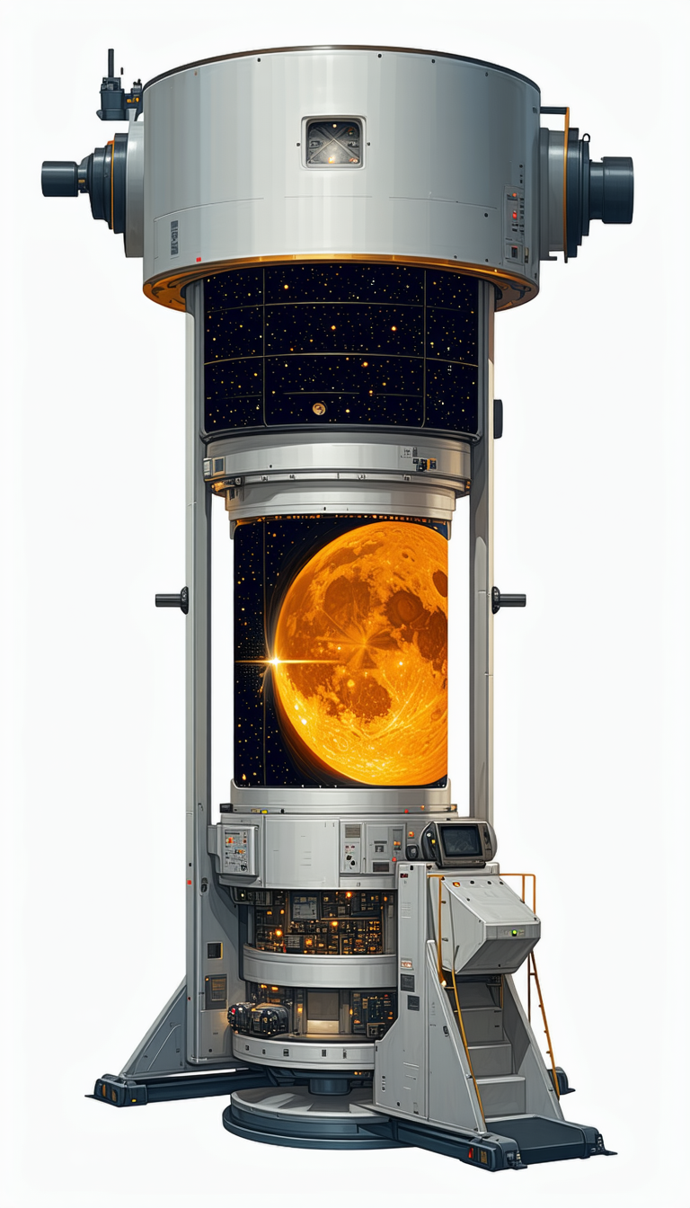A Large, Silver Structure With A Dome-shaped Top Is The Focal Point Of The Image