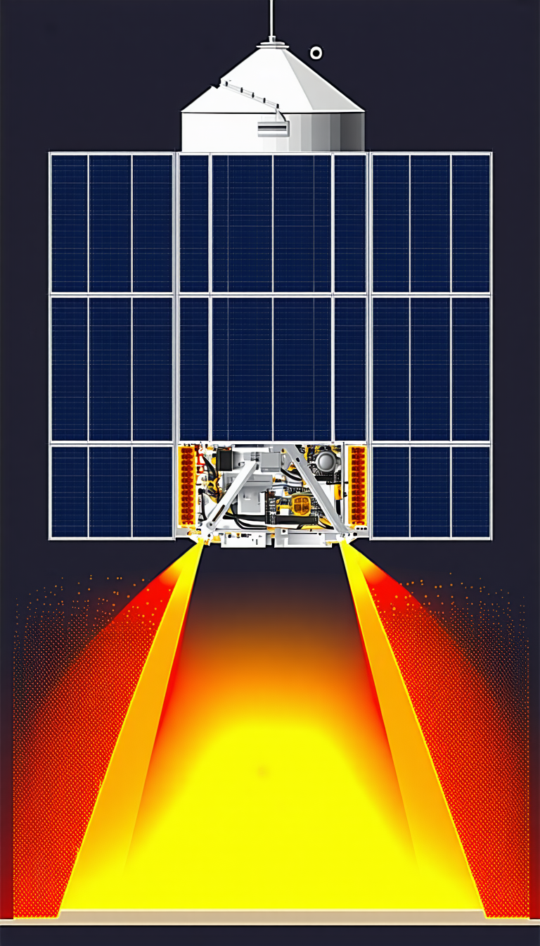 A Solar Panel With A Bright Orange Glow, Likely Due To The Sun's Rays