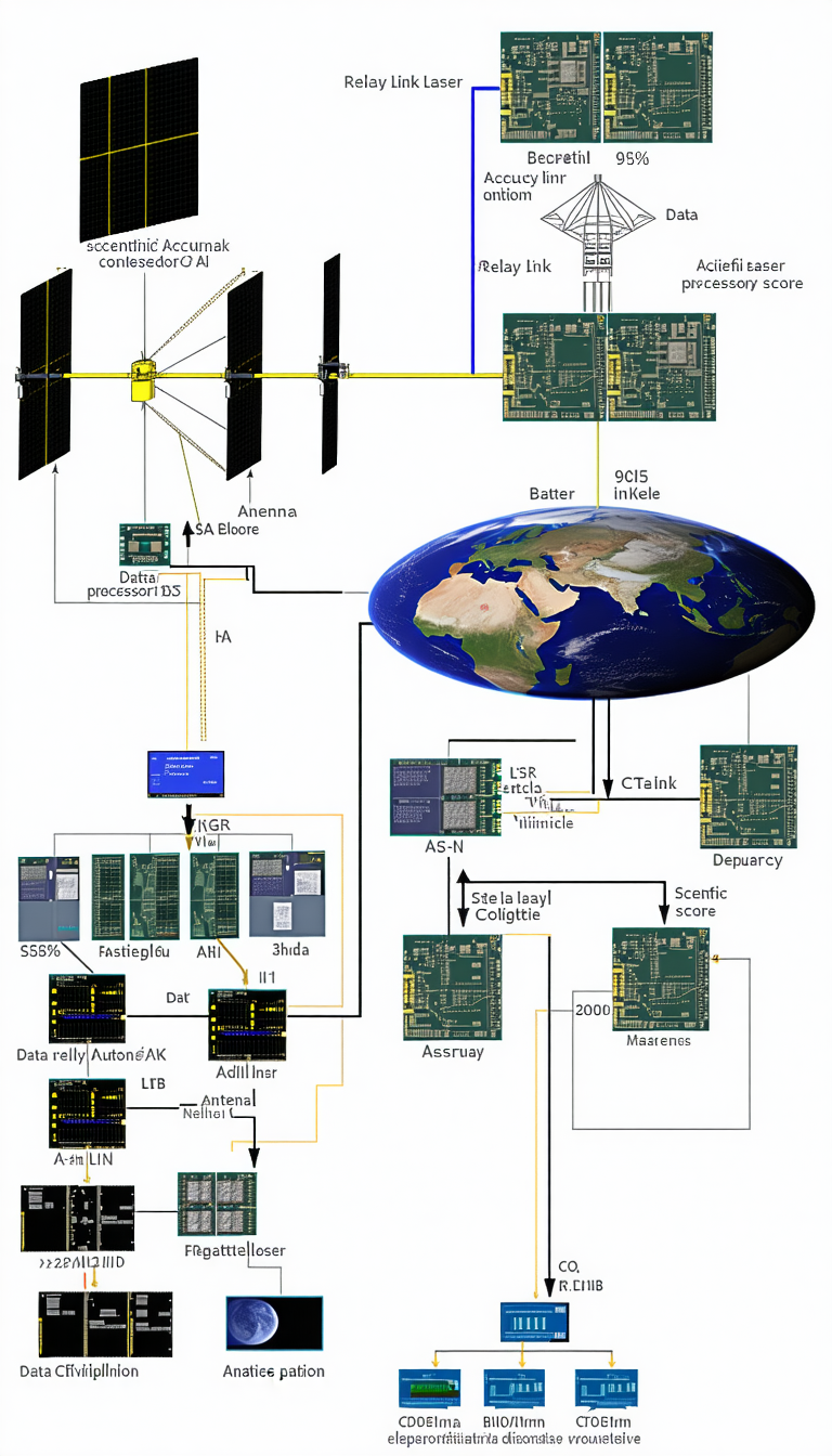 diagram showing relationship between satellite
