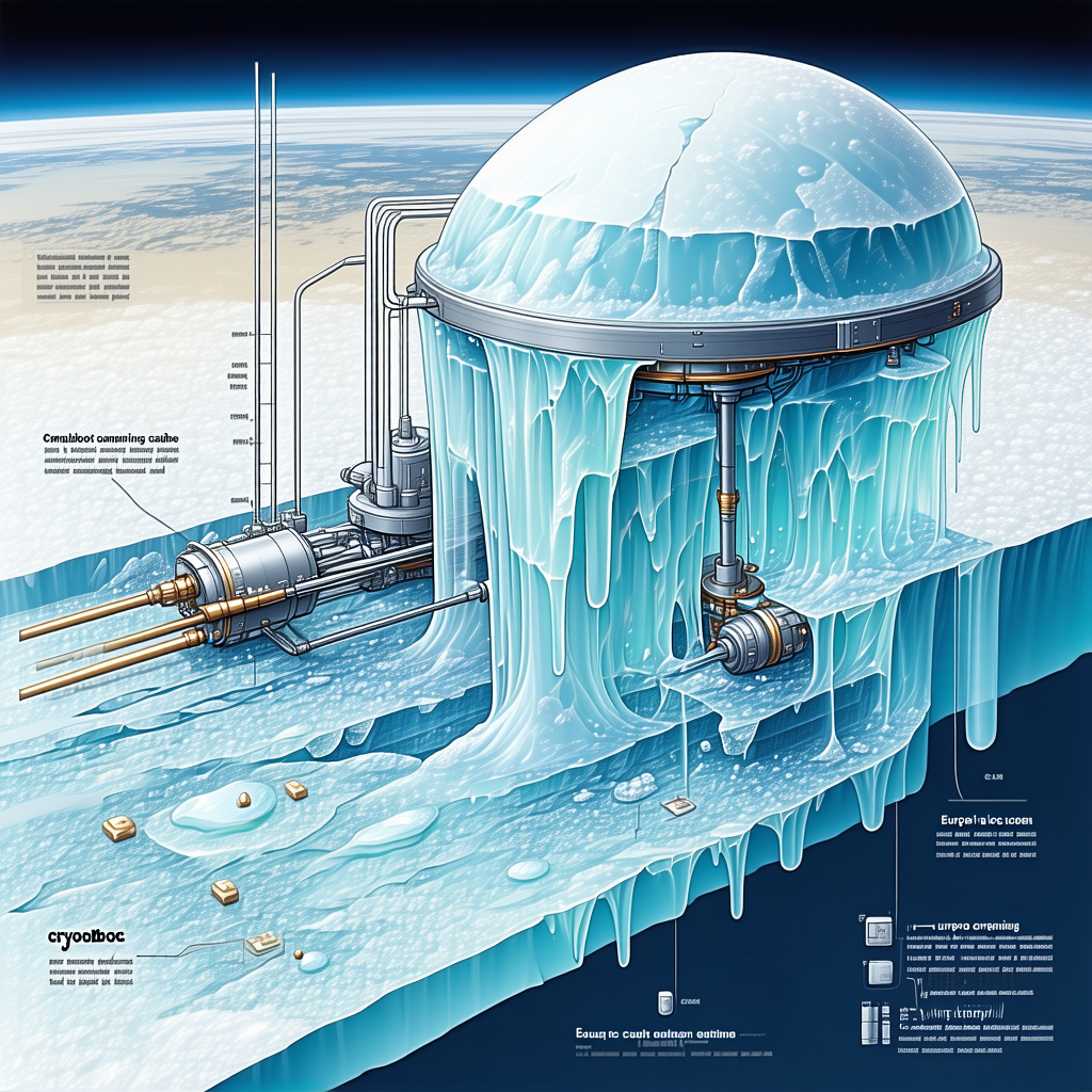 large, frozen structure shown poster