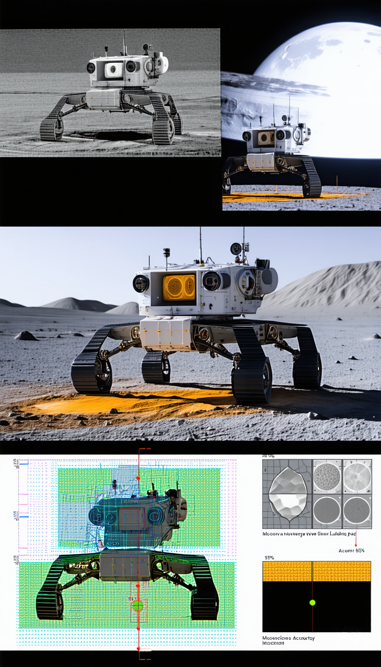 The Image Is A Collage Of Three Different Pictures Of A Robotic Vehicle