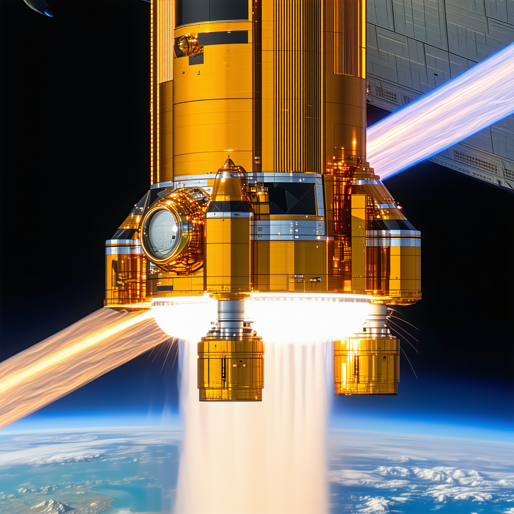 A Space Shuttle Is Shown In The Image, With Its Engine On