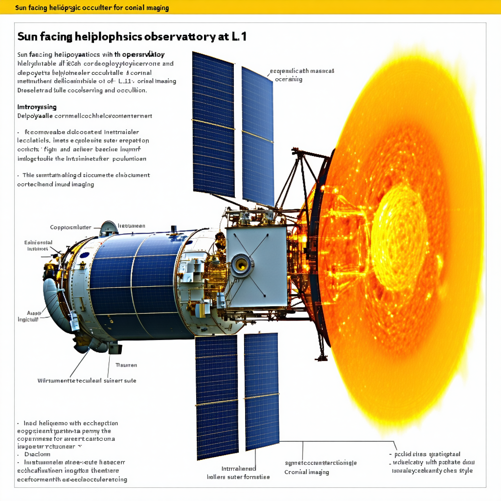 The Image Is A Diagram Of A Spacecraft, Specifically A Sun-facing Heliophysics Observatory