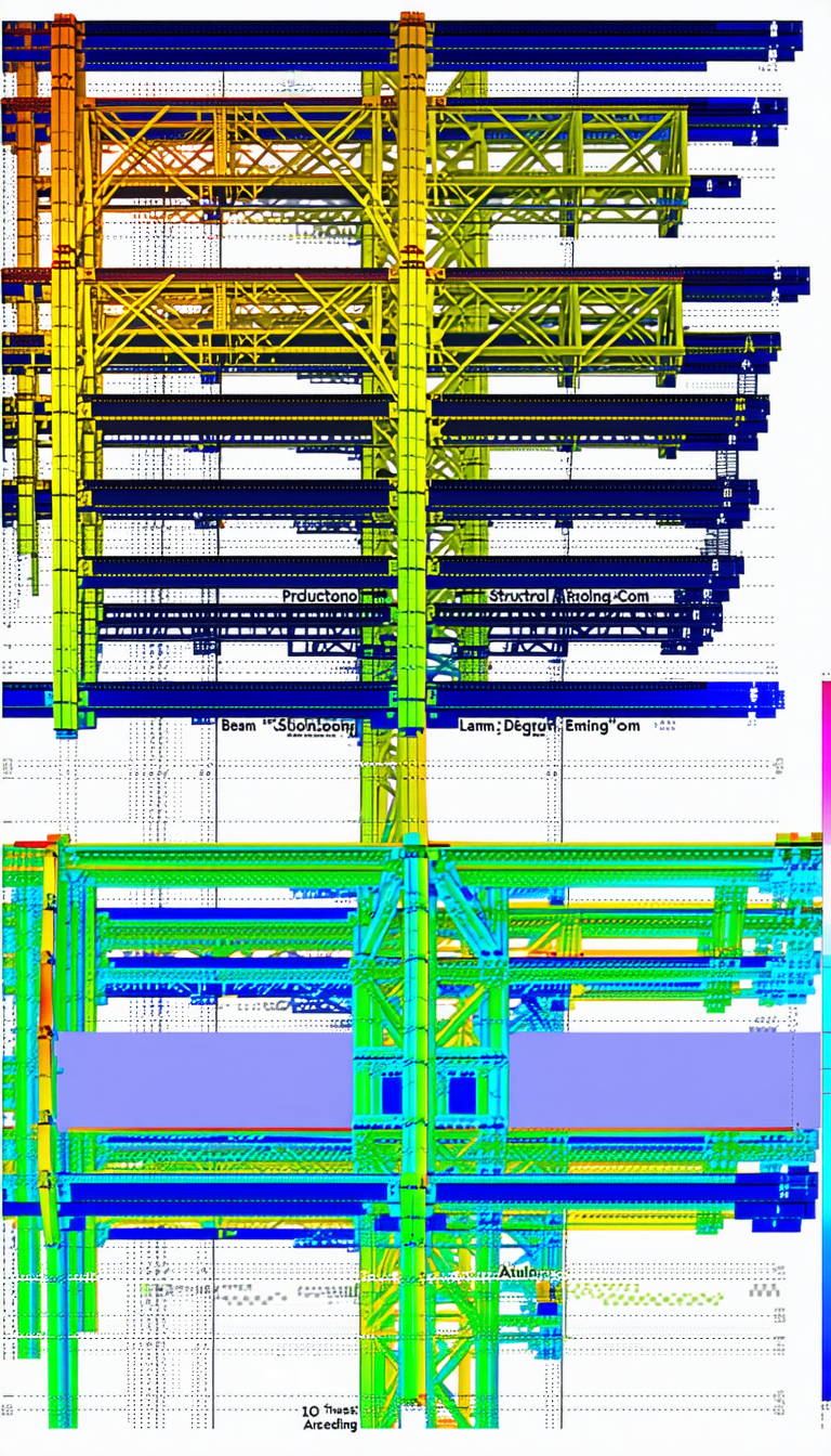 The Image Is A Blue And Yellow Drawing Of A Large Crane