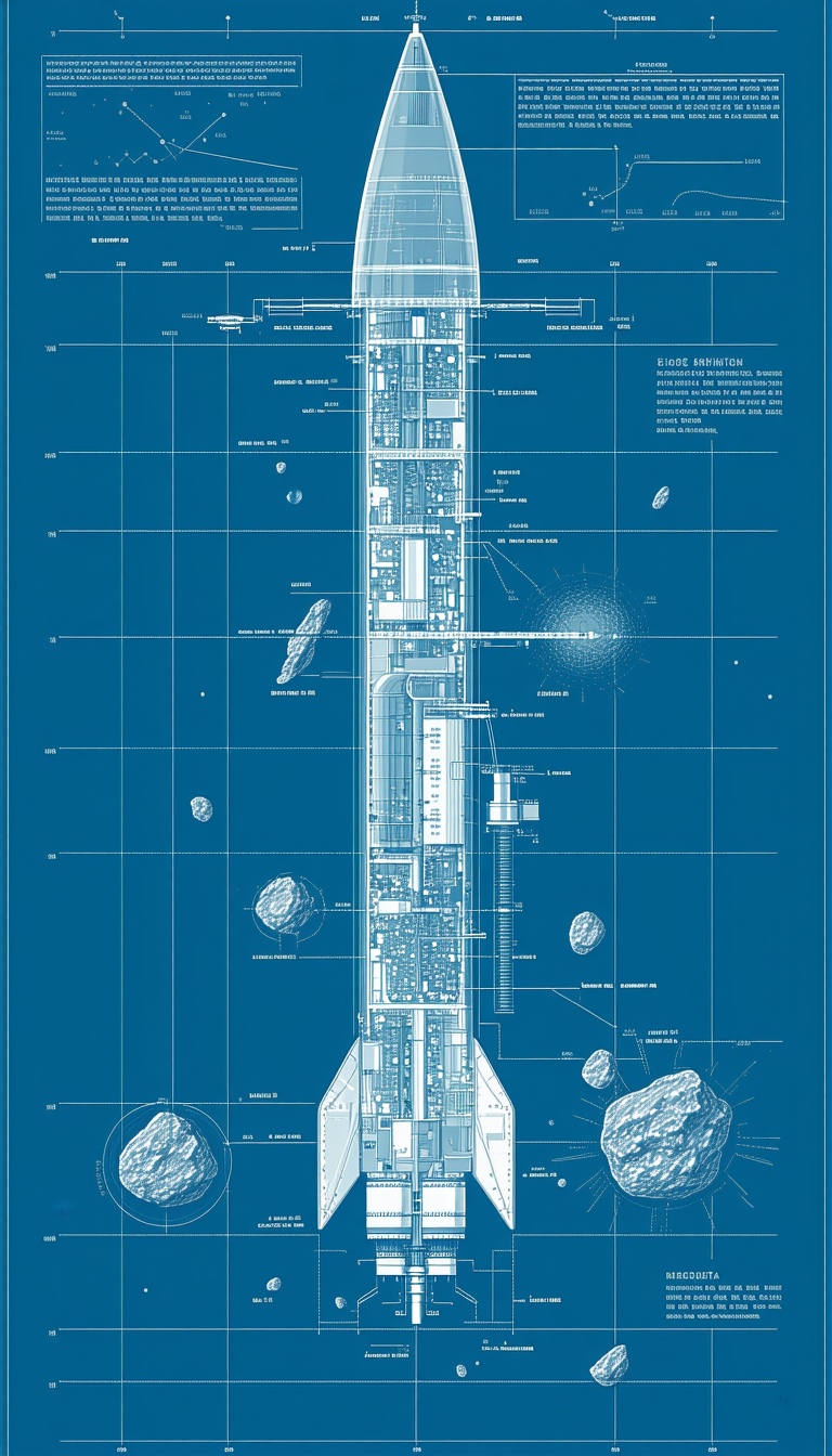 A Blue Poster Is Displayed, Showing A Space Shuttle And Several Planets