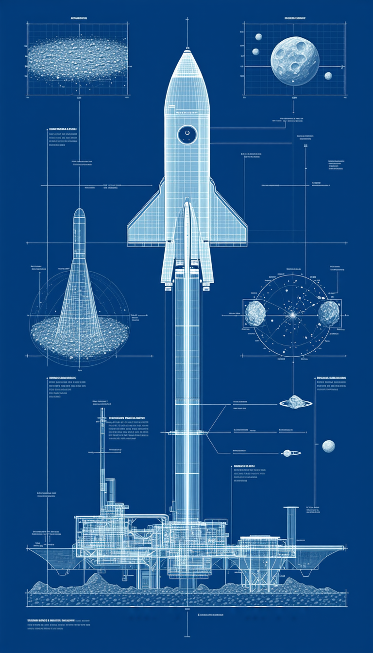 A Blue Poster Is Displayed, Featuring A Space Shuttle And A Rocket