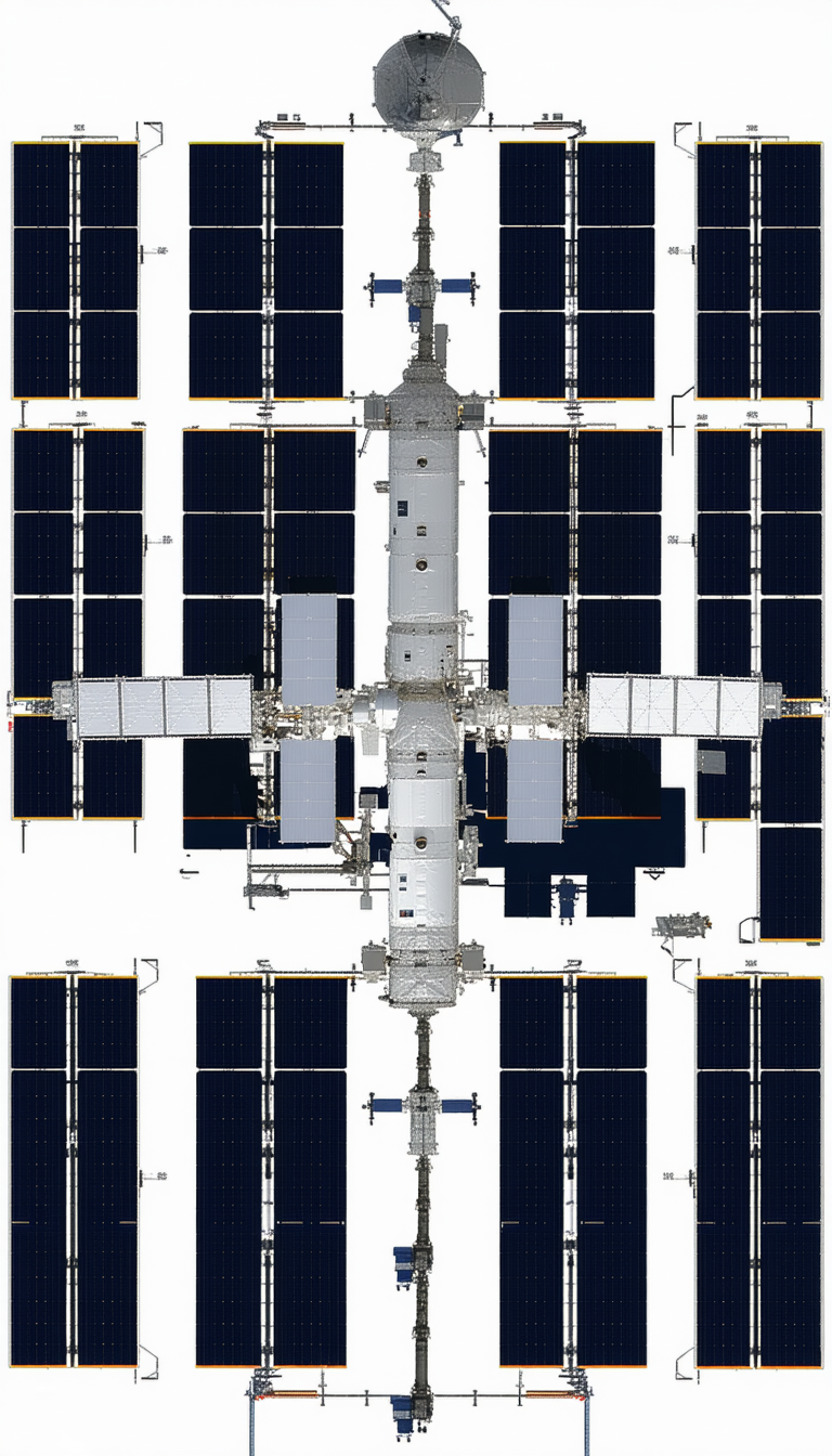 A Large Spacecraft Is Shown In A White And Black Image