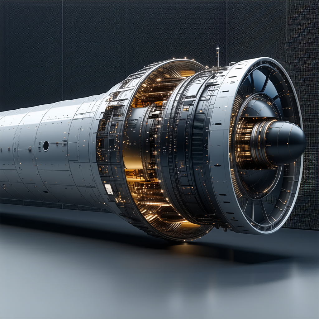 A Large, Open Engine Is Displayed In A Room