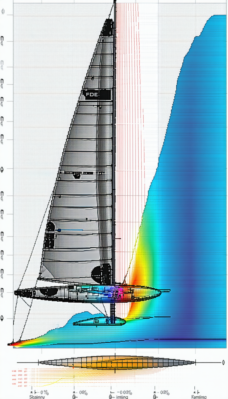 A Computer-generated Image Of A Sailboat Is Displayed On A Computer Screen