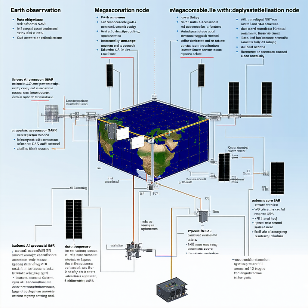 A Diagram Is Displayed Showing The Various Components Of A Satellite