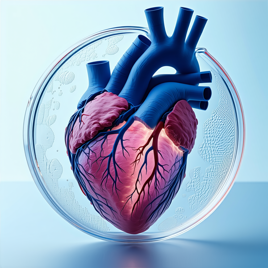 A Heart-shaped Glass Vase Filled With Blue Liquid