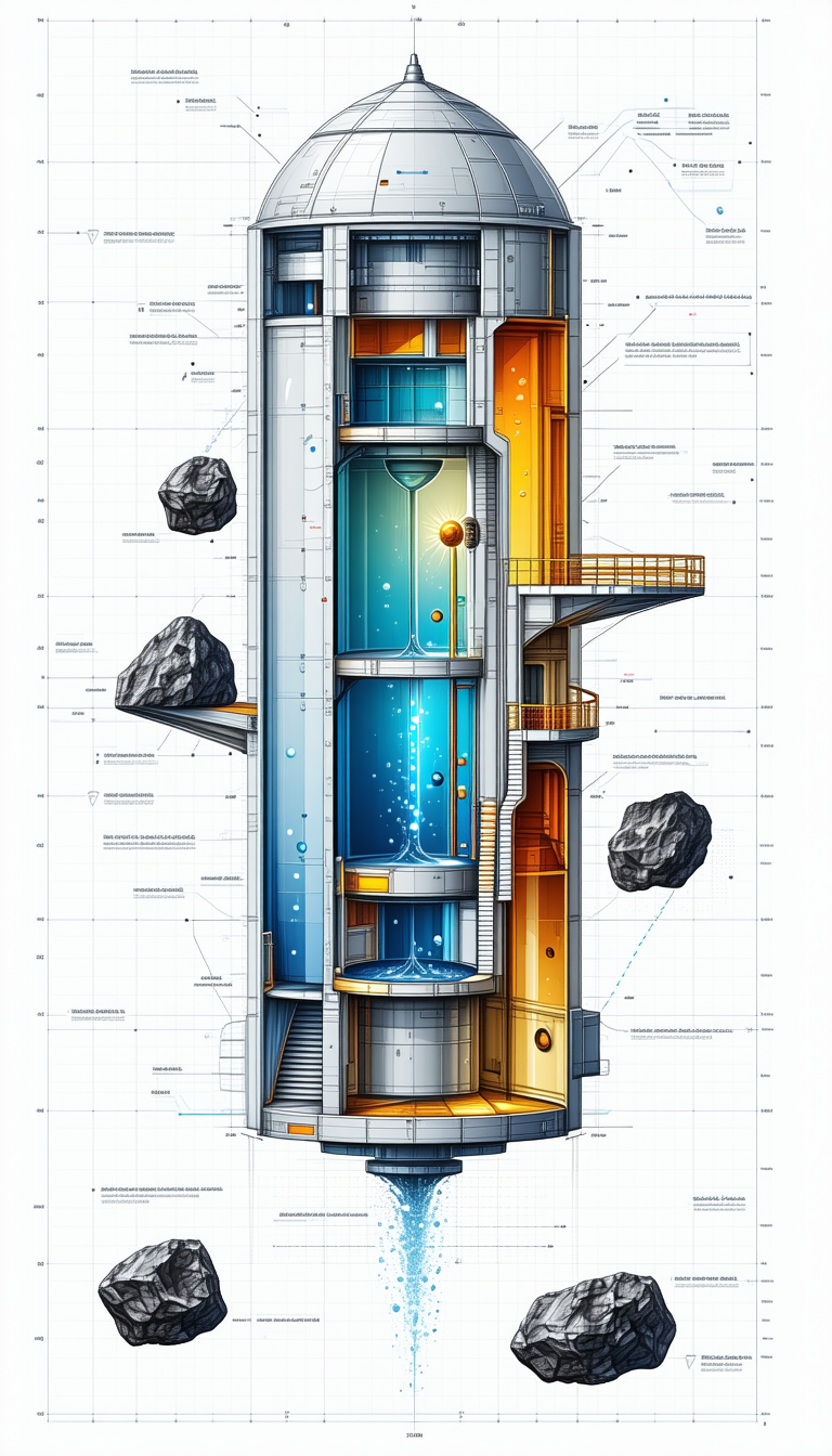 In This Image, There Is A Large, Multi-level Building With A Variety Of Features