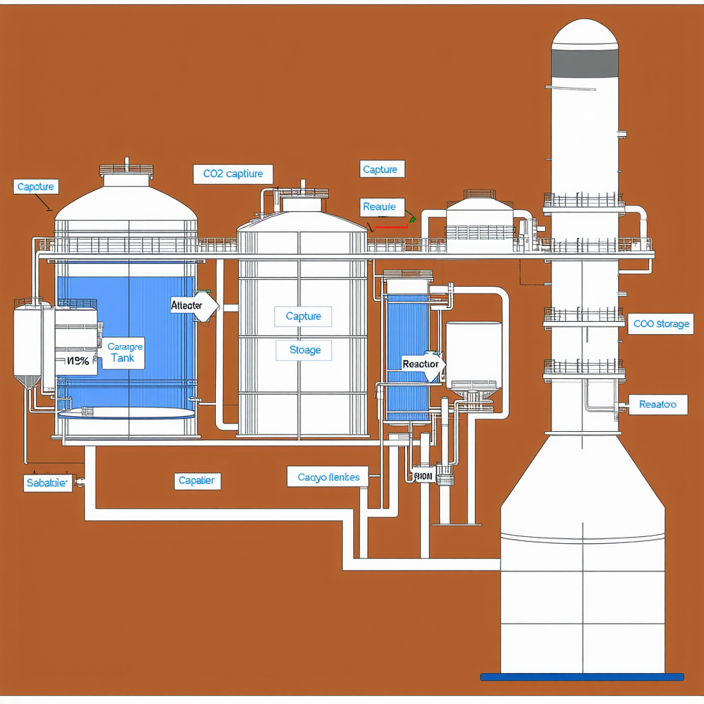 A Large Industrial Plant Is Shown In A Diagram