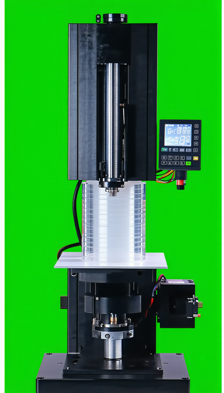 A Large Machine With A Green Background
