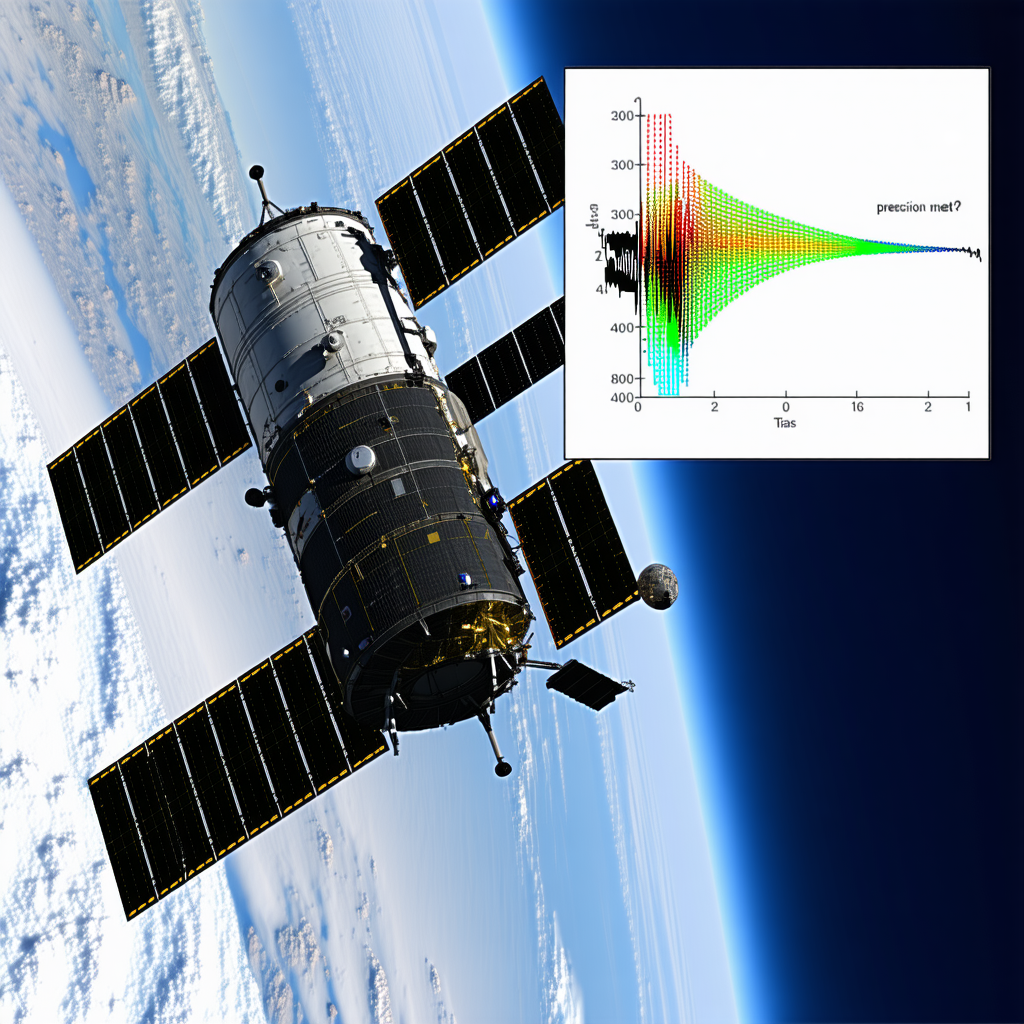 A Spacecraft, Possibly A Satellite, Flying Through The Sky