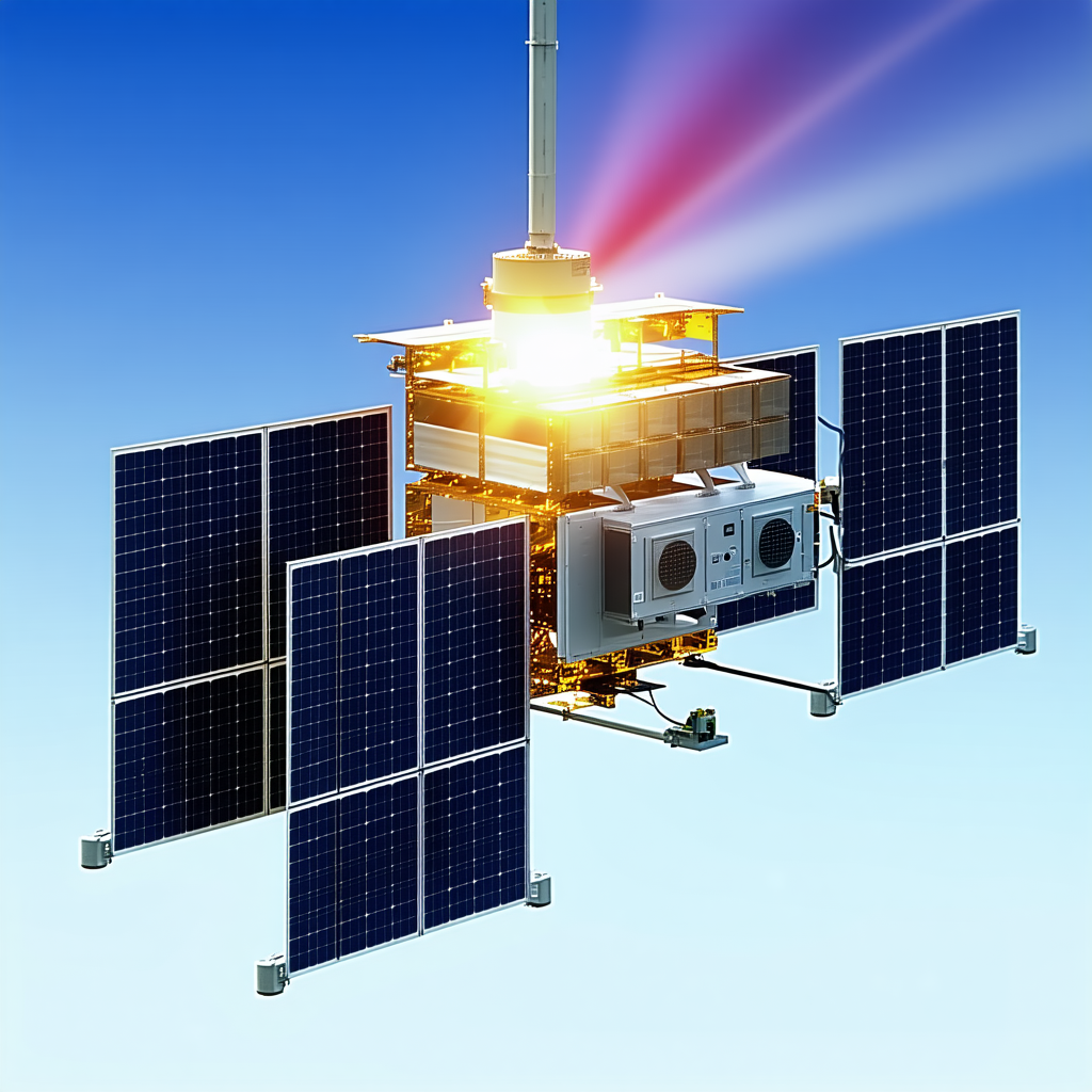 A Space Station With A Solar Panel On Top Of It