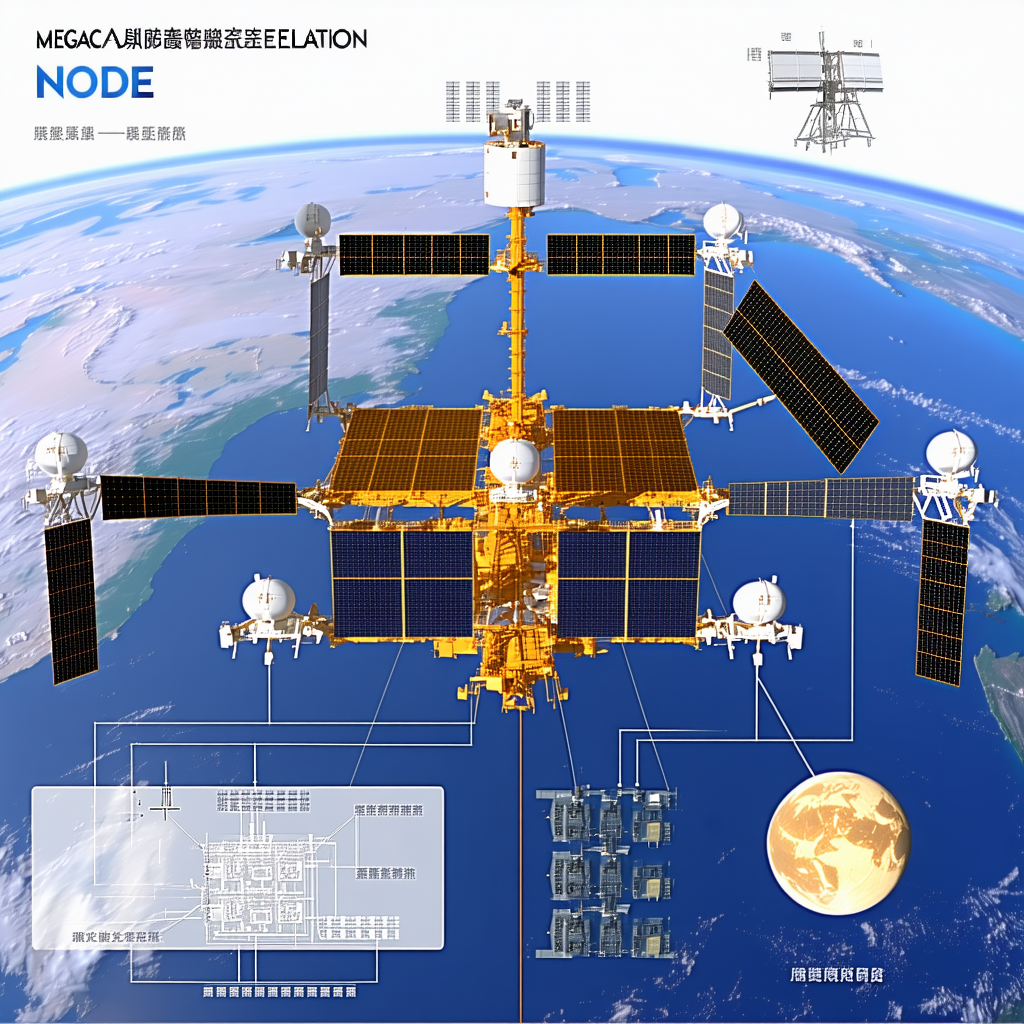 A Large Spacecraft With A Distinctive Yellow And Orange Color Scheme