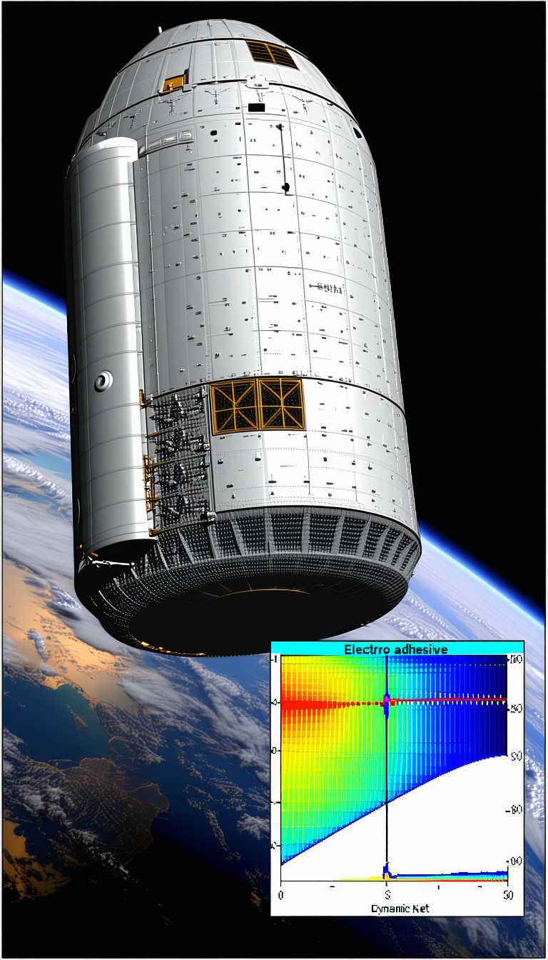 A Large Spacecraft, Possibly A Satellite Or A Space Shuttle, Floating In The Sky