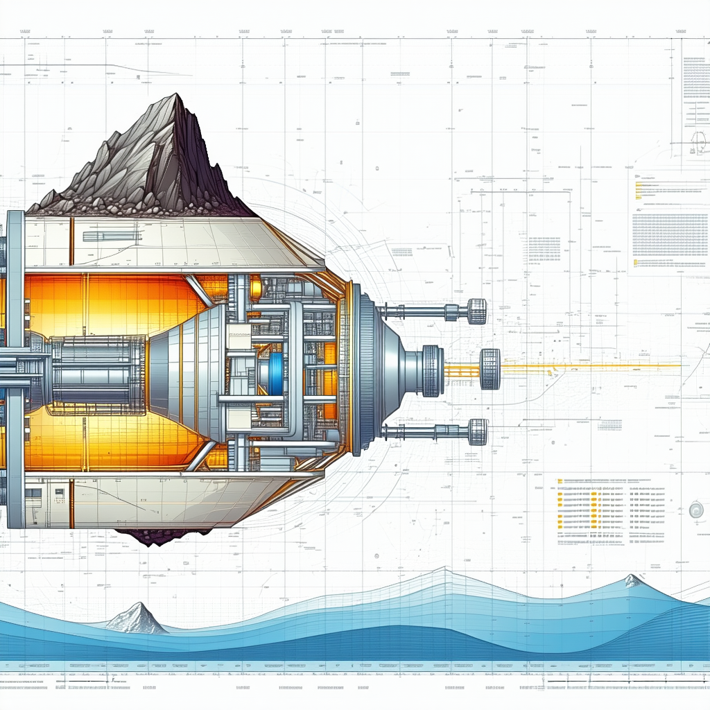 A Large, Futuristic Spacecraft Is Shown In A Detailed Drawing