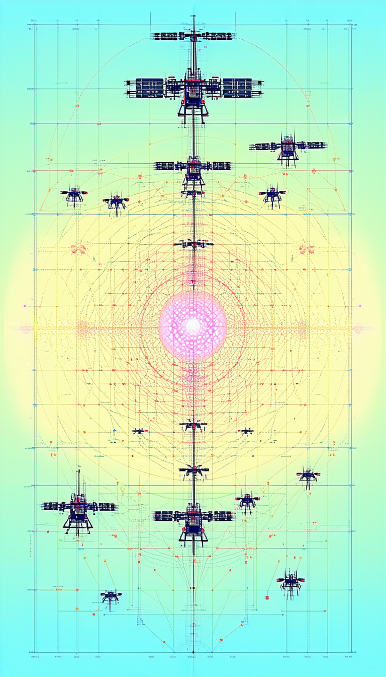 In The Image, There Is A Large, Colorful Circle With A Pink Center