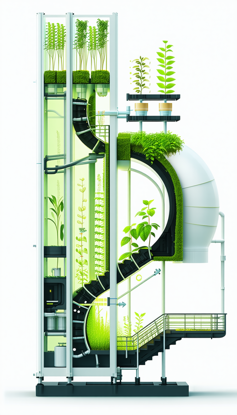 A Large, Multi-level Greenhouse Is Shown In This Image
