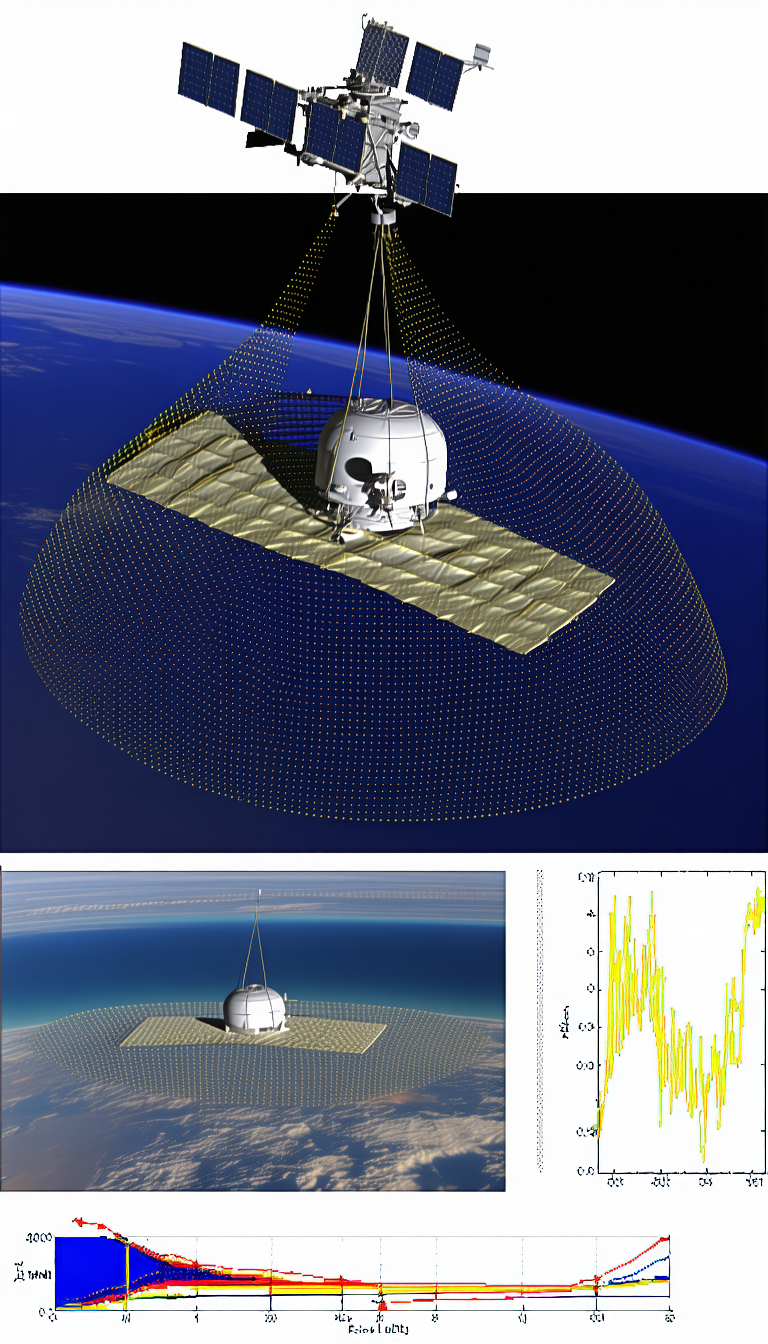 A Space Station Floating In The Air, With A Large Dome-shaped Structure On Top