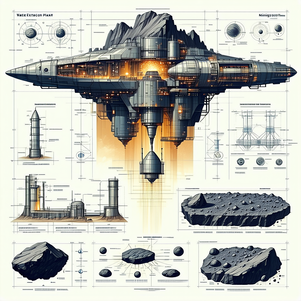 A Detailed Drawing Of A Space Ship Is Displayed In A Book