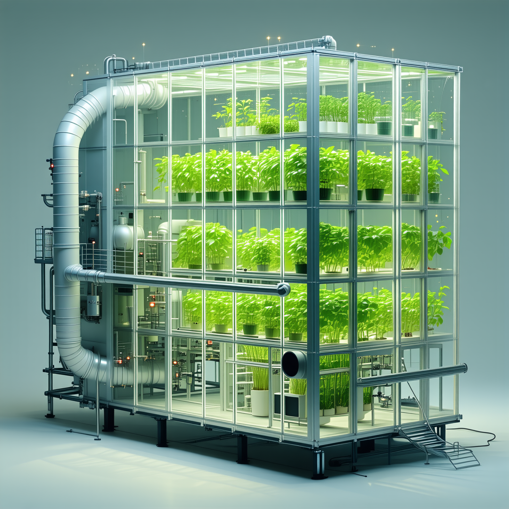 A Large, Multi-story Building With A Greenhouse-like Structure