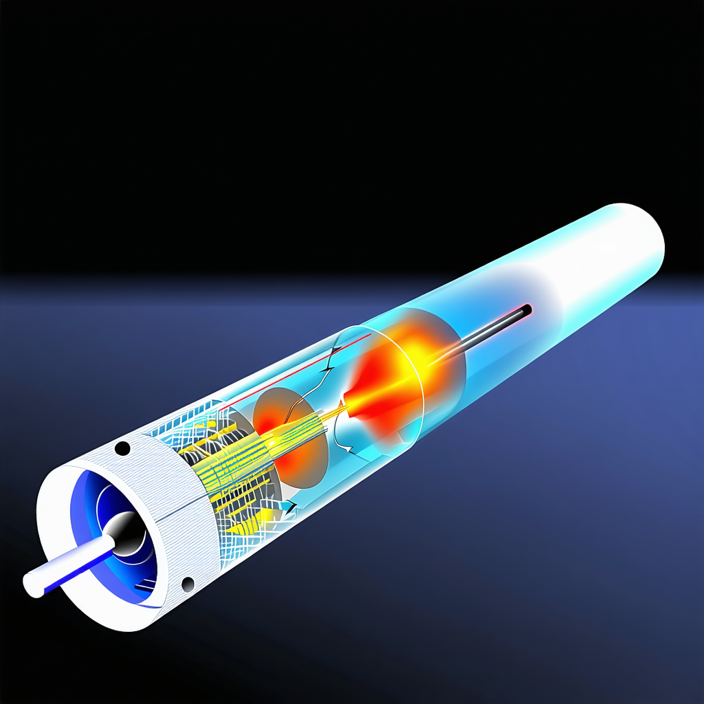 A White, Cylindrical Object With A Blue Background