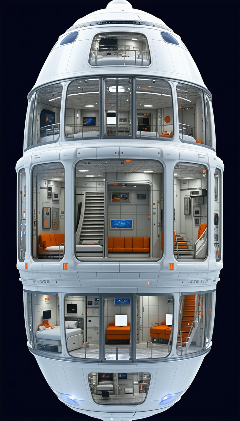 The Image Is A Computer-generated (cgi) Depiction Of A Futuristic Space Station