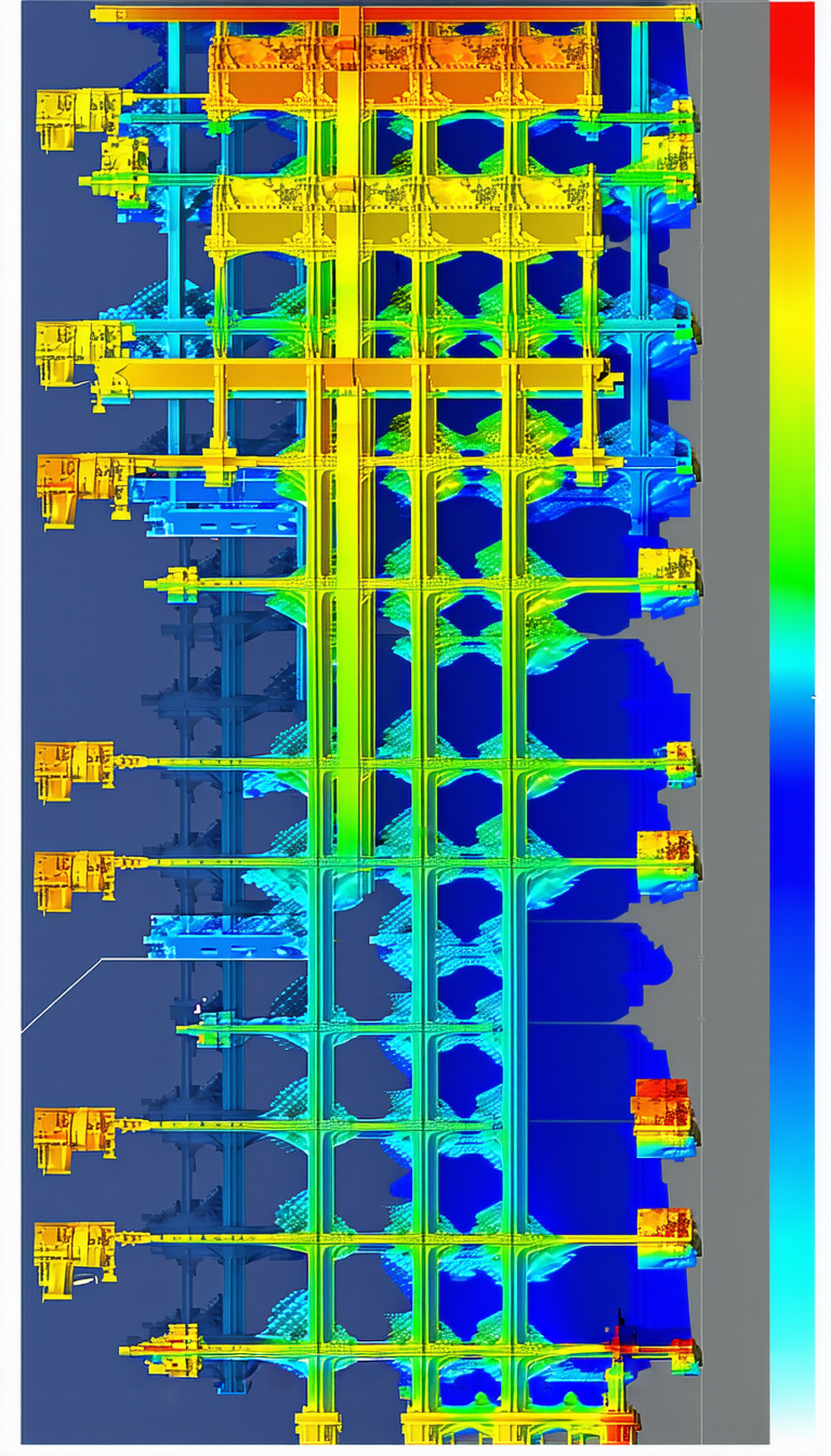 The Image Is A 3d Representation Of A Bridge, With A Focus On The Bridge's Structure
