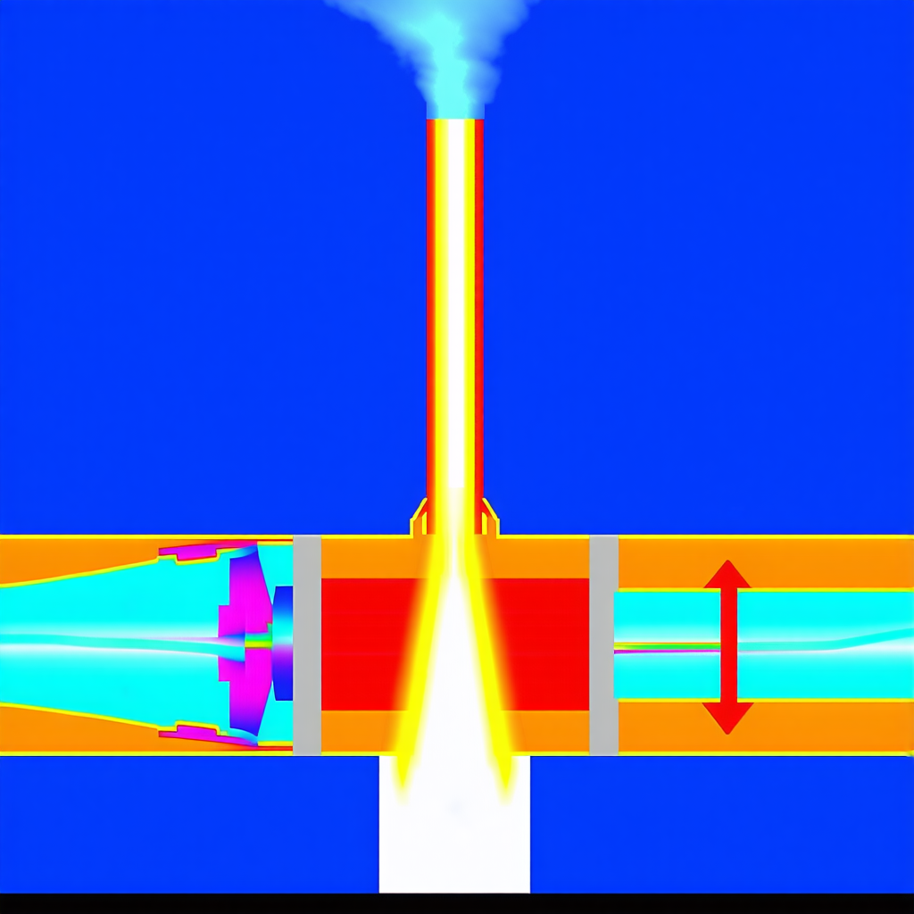 A Bright Blue Sky With A Yellow And Red Light Streaking Through It