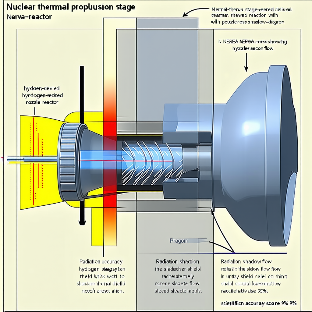 The Image Is A Diagram Showing The Different Stages Of A Nuclear Thermal Propulsion System