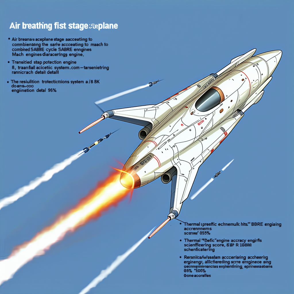 A White Space Shuttle Is Shown In A Blue Sky, With A Jet Of Fire Coming Out Of The Back